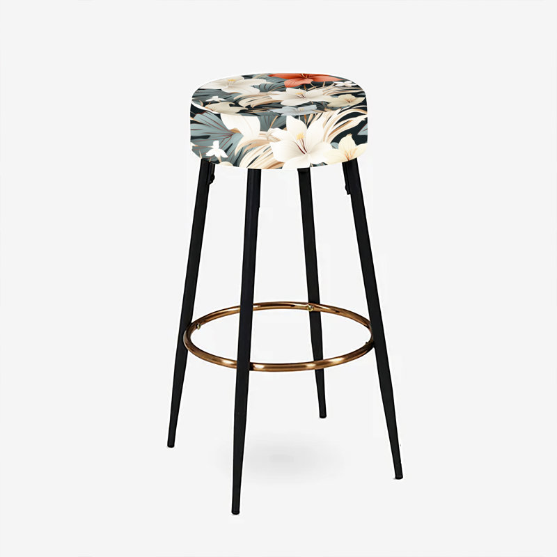 Ensemble de 2 tabourets de bar monochromes tropicaux Serenity