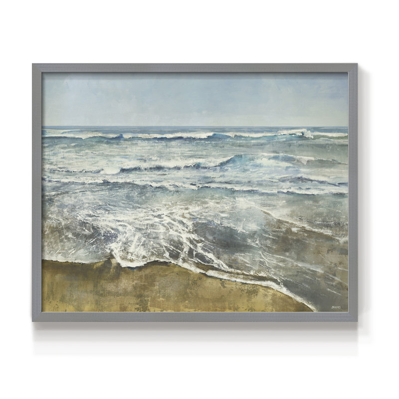 BEACHCOMBING - Reproduction encadrée - redéfinissable, Gris, H 22 po x l 28 po