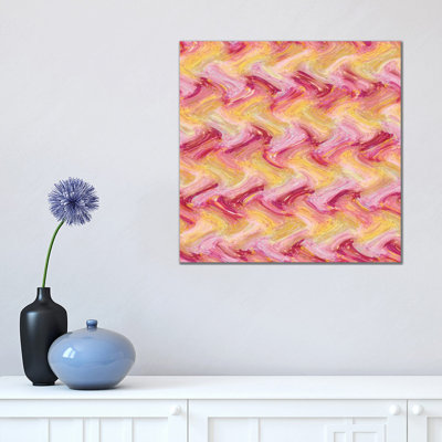 Mandarin & Pink Pattern by Barruf - Wrapped Canvas Gallery-Wrapped Canvas Giclée