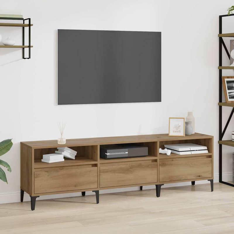 TV Cabinet 150 X 30 X 44.5 Cm Engineered Wood, Artisan Oak