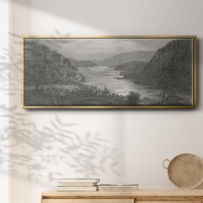 Harper's Ferry par Moonlight - toile encadrée, H 20 po x l 50 po