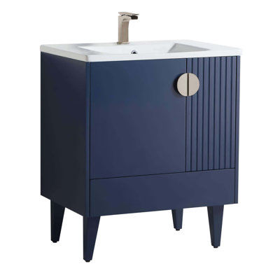 Saimah 30'' Single Bathroom Vanity with Ceramic Top