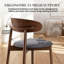 Chaise de salle à manger rembourrée Mid-Century avec pieds en bois massif-1330095654