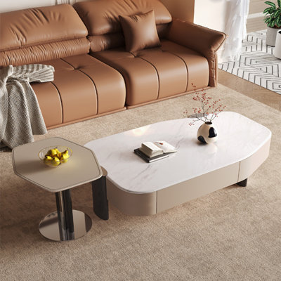 Table basse simple en pierre micro-cristalline