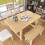 Ensemble de table de salle à manger 6 pièces pour 6 personnes, ensembles de cuisine et de salle à manger avec banc, pieds et structure en bois massif naturel, chaises ergonomiques doubles avec coussins, idéales pour la cuisine et la salle à manger-987926269