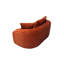 Canapé courbé avec coussins à ressorts ensachés pour siège moelleux, petit canapé avec 3 coussins décoratifs, aucun assemblage requis-52633543