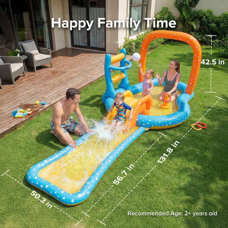 Piscine pour enfants avec glissade gonflable Kiddie