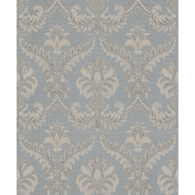 Traditional Damask Design Embossed Satin 10m x 53cm Wallpaper Roll