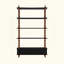 Bookcase Shelf Wood Book Shelf 74.4 Inch Tall,5 Tier Black Shelving Units and Storage Drawers, Modern Solid Wood Veneered Free Standing Shelves, Living Room, Study Room, Kitchen