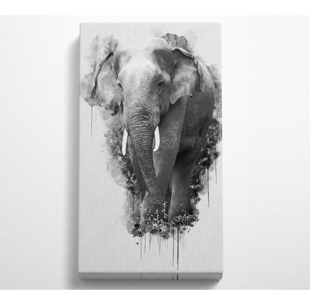 Elefant Splash Aquarell - Druck