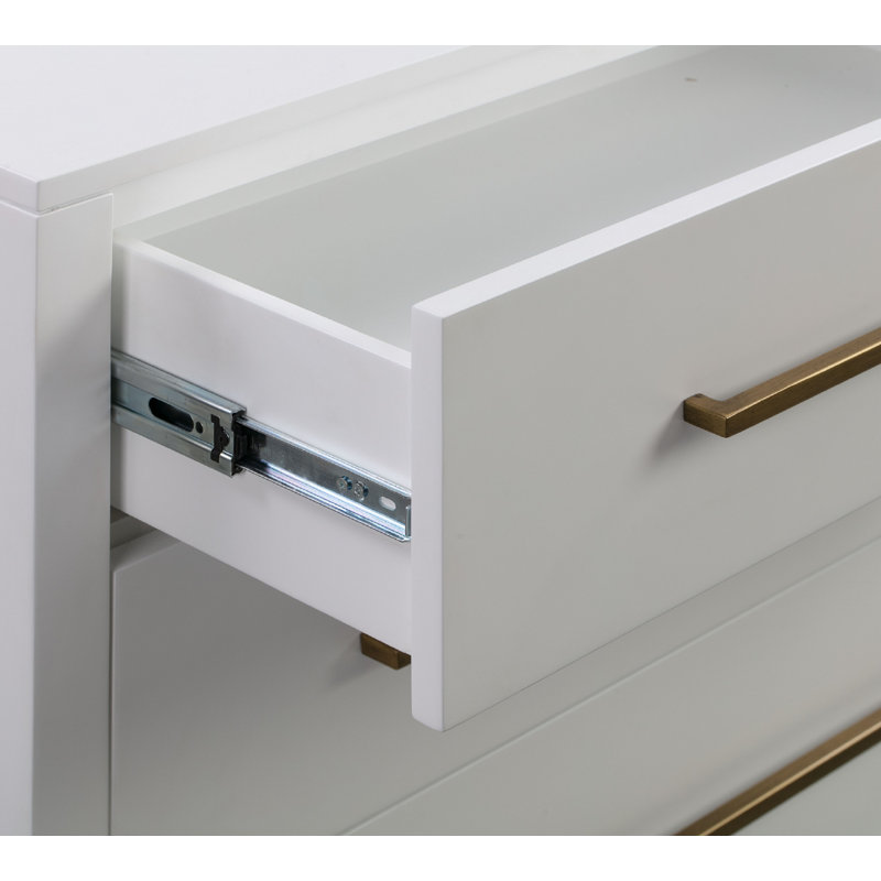 Commode 6 tiroirs Tessio, Blanc