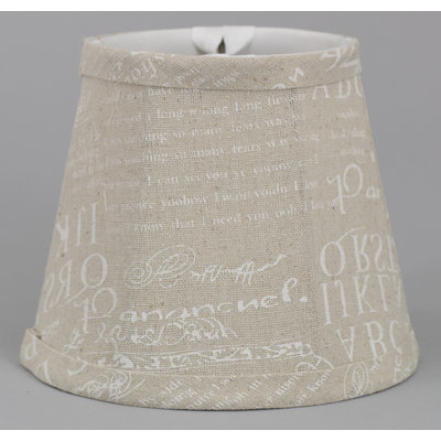 Abat-jour empire en coton beige ABC Candelabra