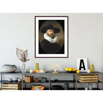 Portrait de Dirck Jansz Pesser par Rembrandt van Rijn - Estampe numérique encadrée