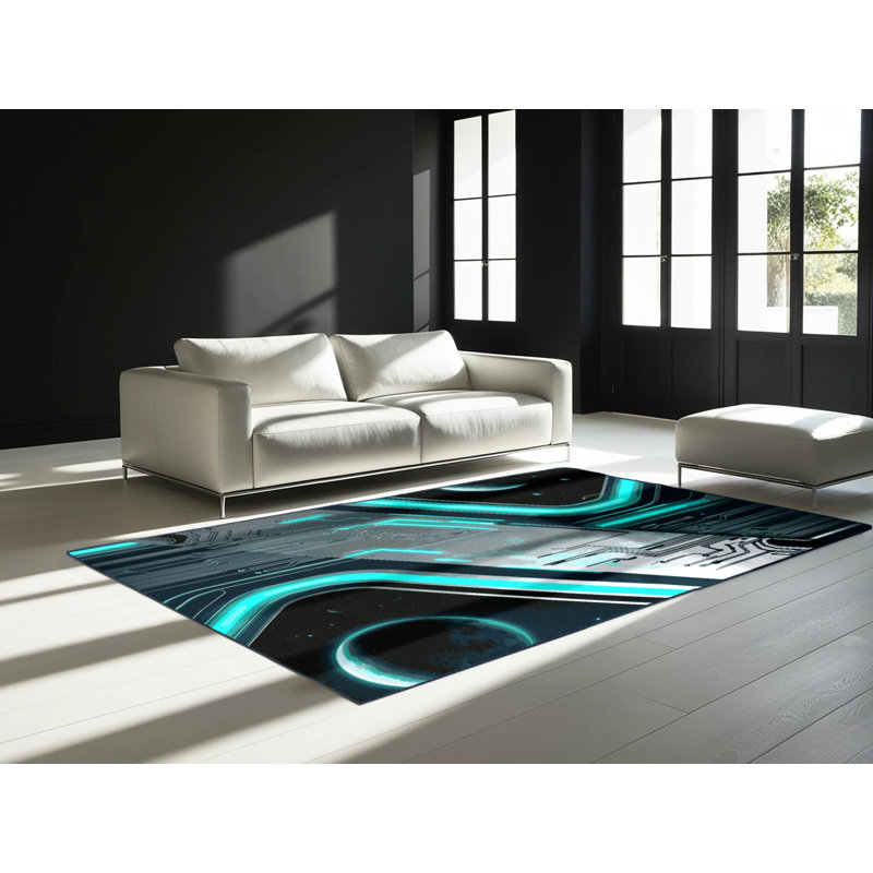 Orbit Glow Rug, Square 5'