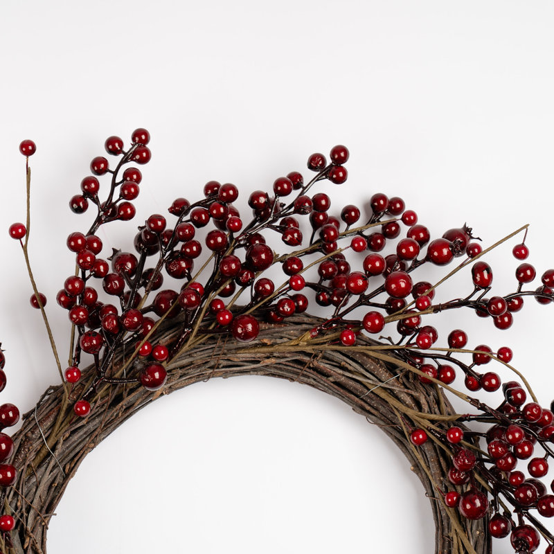 40cm Artificial Red Berry Wreath