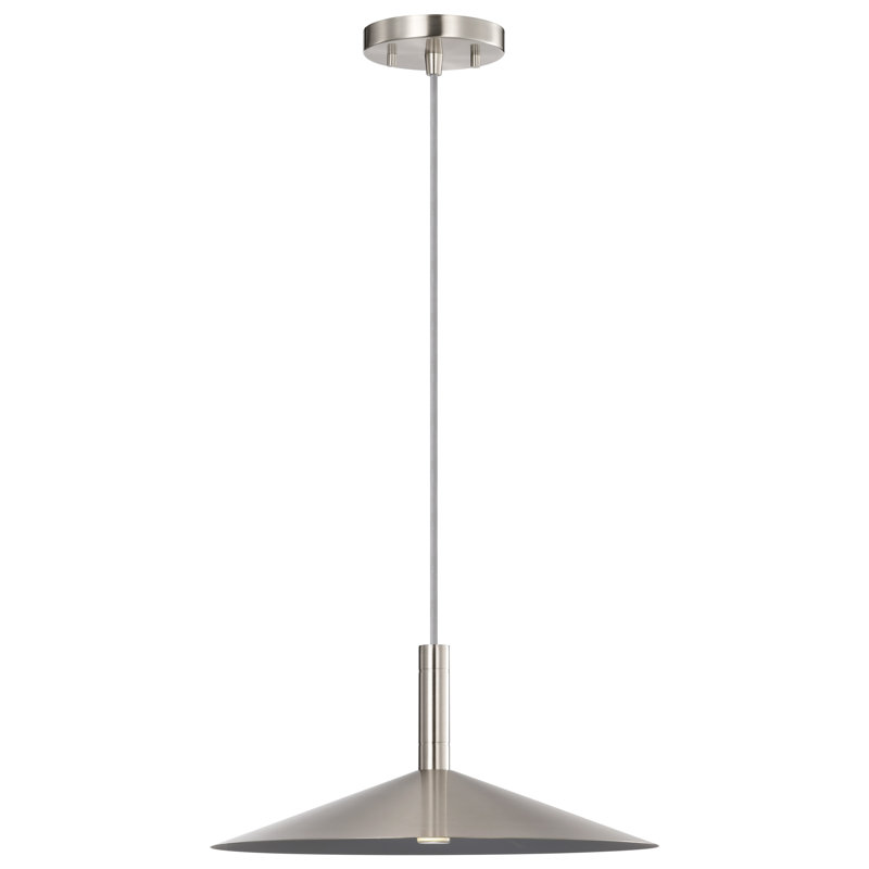Vicente - LED Pendant - 3K/4K/5K CCT Selectable, Brushed Nickel, 151.13" H x 14" W x 14" D