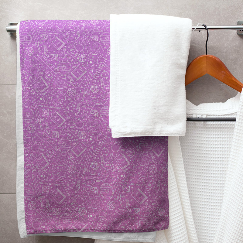 Katelyn Elizabeth Bath Towel, Purple/Pink
