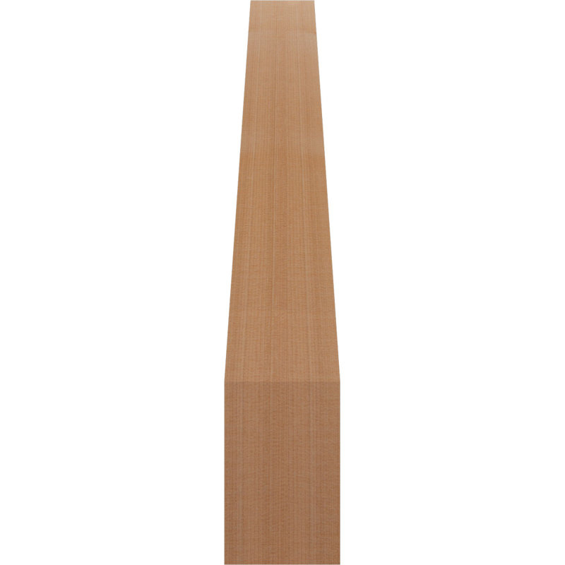 Attelle de genou lisse traditionnelle de l 3 1/2 po x P 18 po x H 22 po, cèdre rouge de l'Ouest, H 22 po x l 3,5 po x P 18 po