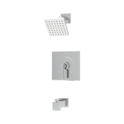Ensemble de garniture de robinet de baignoire et douche à poignée simple Duro HydroMersion