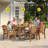 5 Piece Outdoor HDPE Dining Set, All-Weather Patio Table and Chairs W/ Umbrella Hole, Low Maintenance for Porch, Backyard-129021501