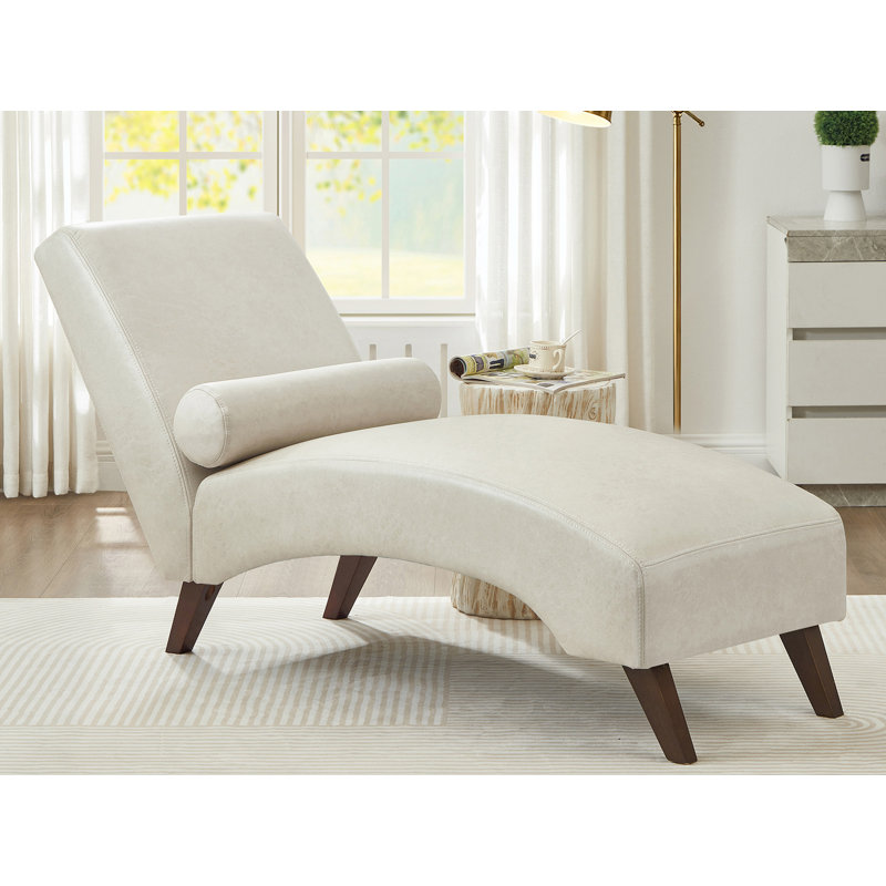 Chaise longue rembourrée, Beige