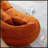 Orange Sectional Sofa With Removable Pillows