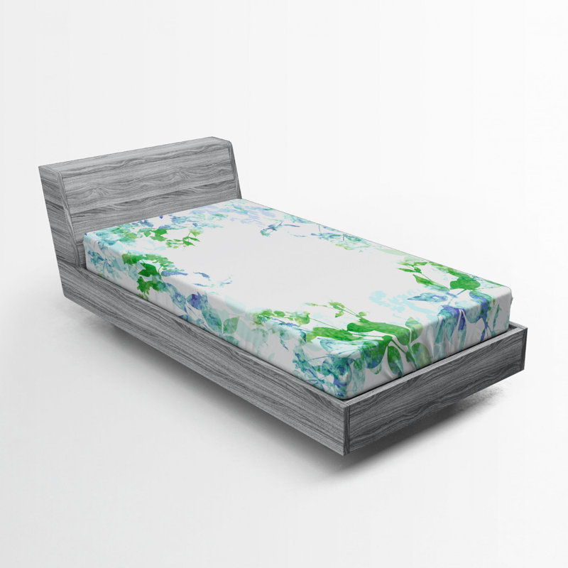 Drap-housse en microfibre Spring Wreath, Drap-housse simple TG
