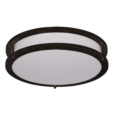 12" Round Led Ceiling Fixture - Black - Kelvin Select (5 Cct)
