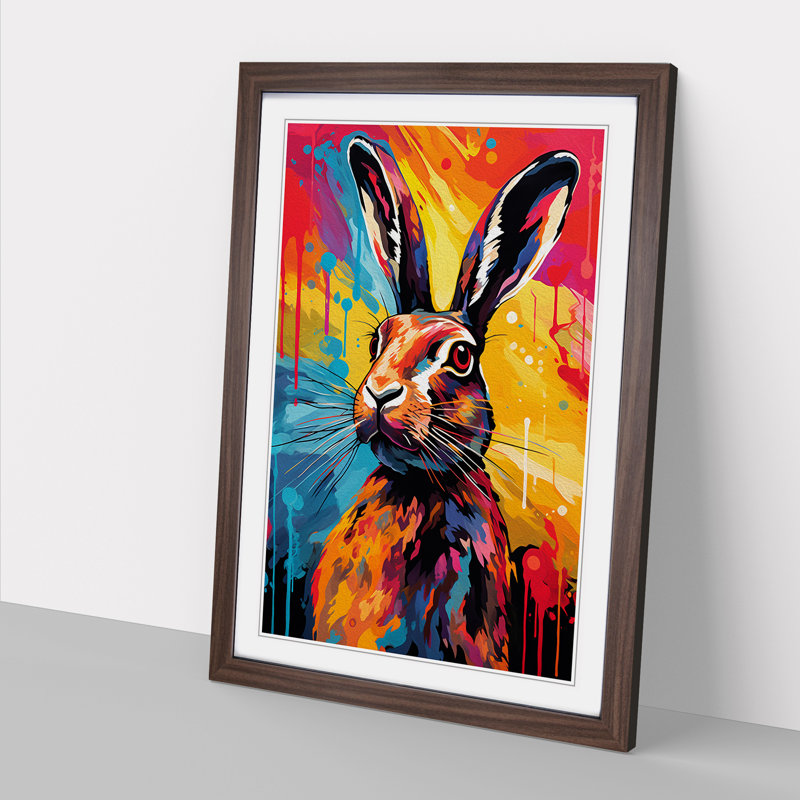 Hare Colour Field Art - Framed Print