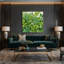 Art mural botanique sur toile vert Origan-2071779578