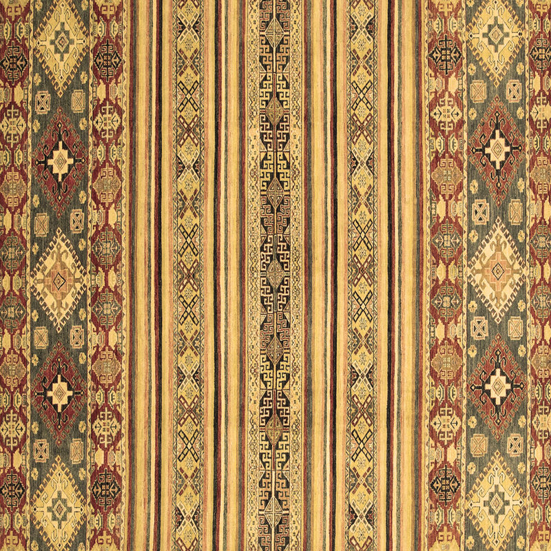 Tapis marocain beige / rouge / gris / noir fabriqué à la machine 8 pi x 8 pi