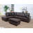Sectional Sofa Set, Faux Leather Sofa with Free Storage Ottoman-1004977503-1004977502