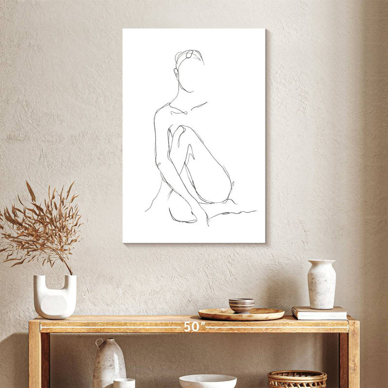 Esquisse de contour Leisha nue II, H 36 po x l 24 po