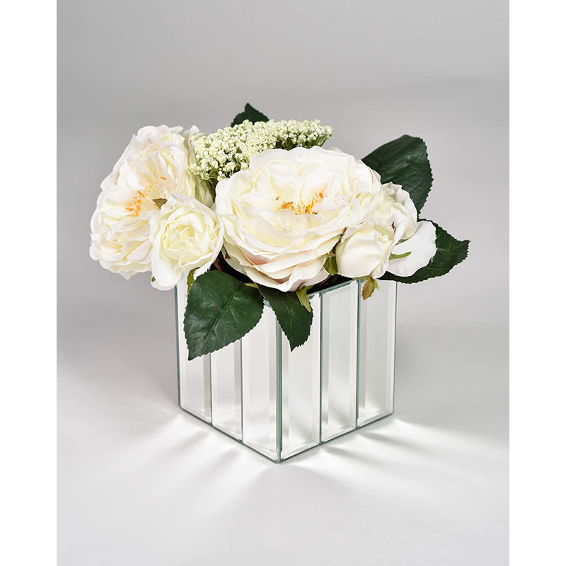 Johana Glass Table Vase, 4" H x 4" W x 4" D