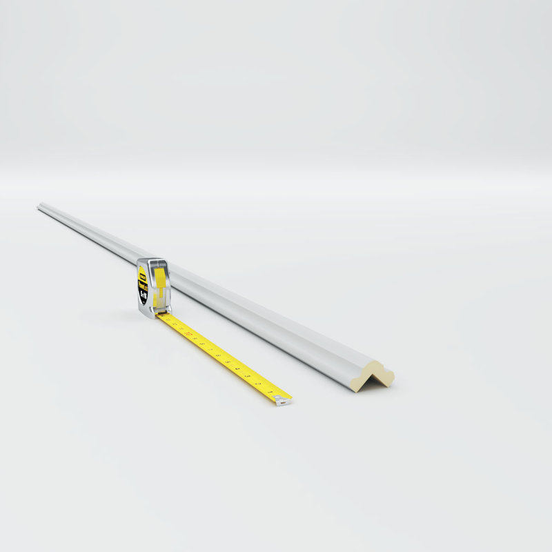 1 1/2"H x 1 1/2"P x 2 1/8"F x 94 1/2"L Bradford Smooth Corner Moulding