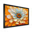 Blanc, pissenlit, orange, rayonnant, fleur, pissenlit, art mural, salon-268428475-268428419
