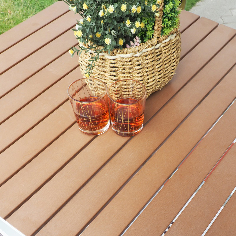 Ensemble de salle à manger 5 pièces, ensemble de patio en métal avec table et 4 chaises