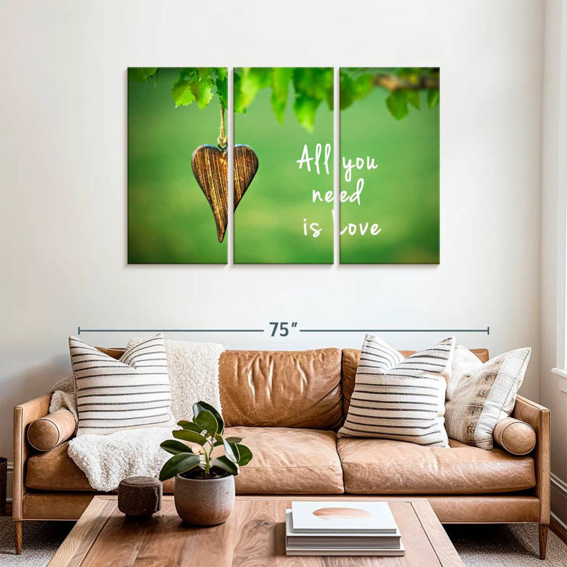 Tergel Nature All You Need Is Love, H 36 po x l 57 po