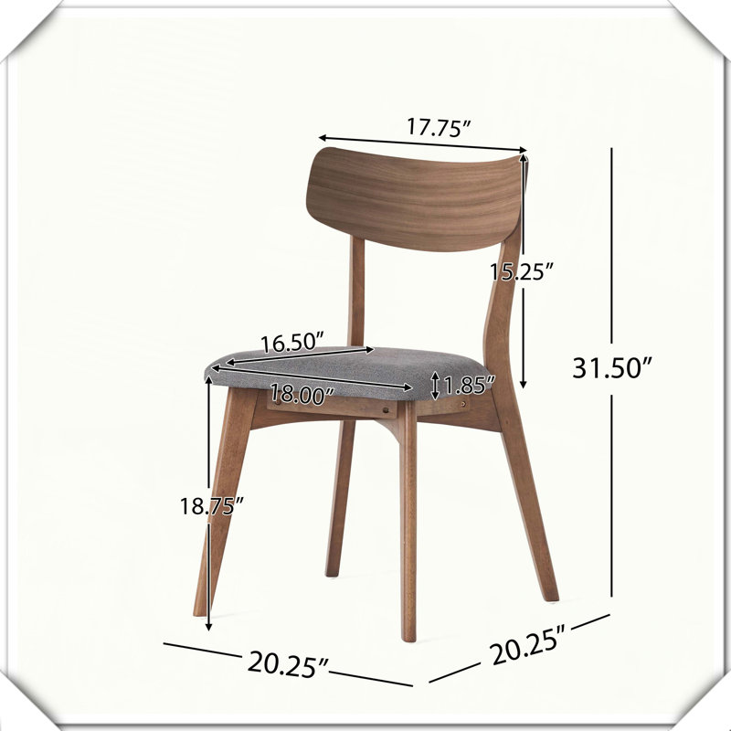 Ensemble de salle à manger rembourré en bois d'hévéa 7 pièces Pratique, durable, élégant et fonctionnel, 7, Gris foncé