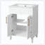 Meuble-lavabo simple avec portes de lavabo en céramique intégrées-121100901