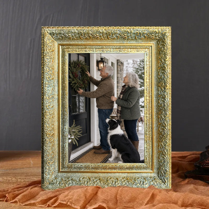 Cadre photo douillet doré antique 1 pièce 5 po x 7 po avec finition maison, Antique Gold, 1, 5" W x 7" H