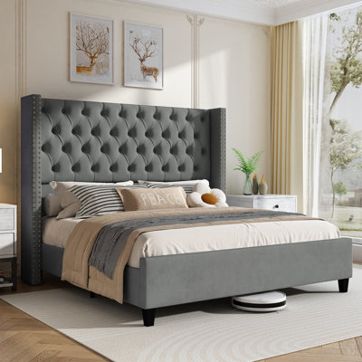 Duluth Upholstered Wingback Bed