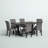 Julian 6-Person Trestle Dining Set with Upholstered Chairs-1429090216