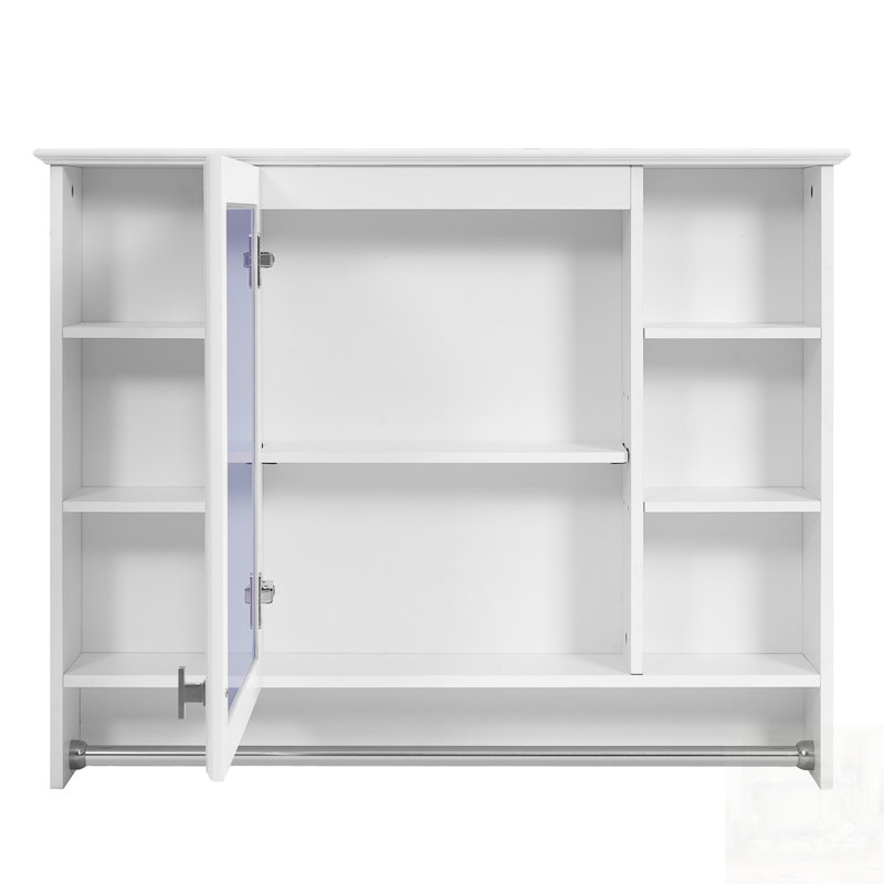 3-In-1 Bathroom Mirror Cabinet With Adjustable Shelf, Soft Close Door, And High-Definition Mirror For Modern Vanity Storage