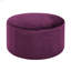Repose-pieds rond en velours, mauve