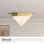 Mineral 8-in Brass Flush Mount-742885805-742885804