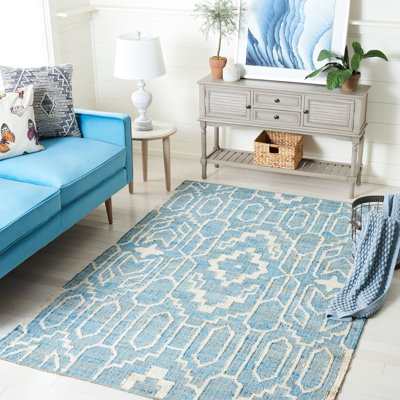 Natural Fiber Flat Weave Jute Southwestern Rug