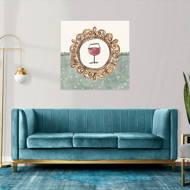 Wine Sentiments V, art contemporain, H 36 po x l 36 po