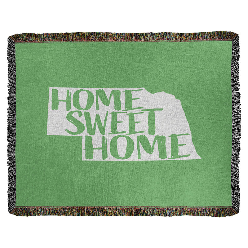 Jeté en coton nebraska doux, 60 po x 80 po, Vert