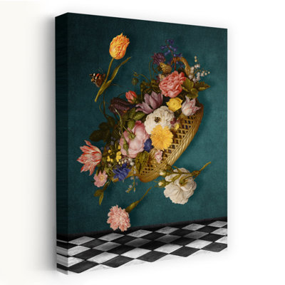 Classic Floral Cascade by Marja Van Den - Wrapped Canvas Print